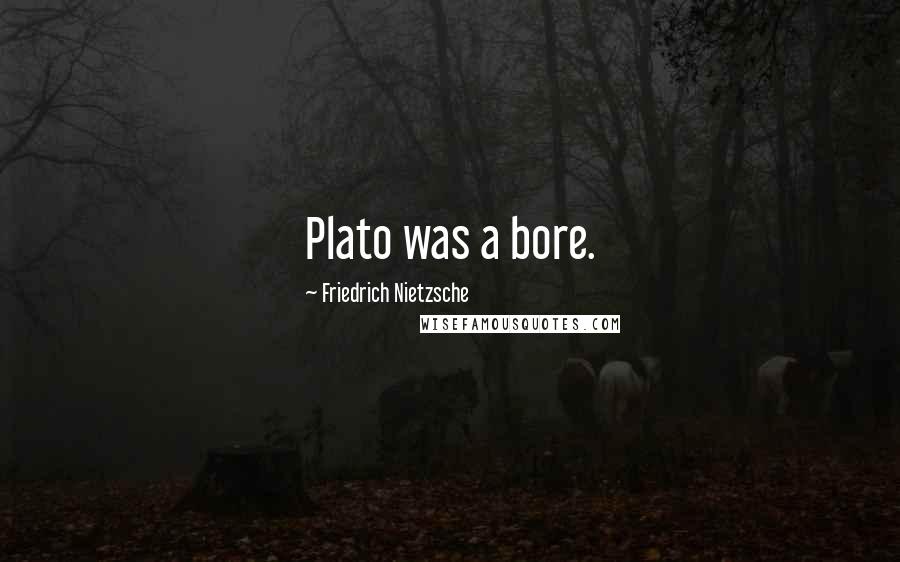 Friedrich Nietzsche Quotes: Plato was a bore.