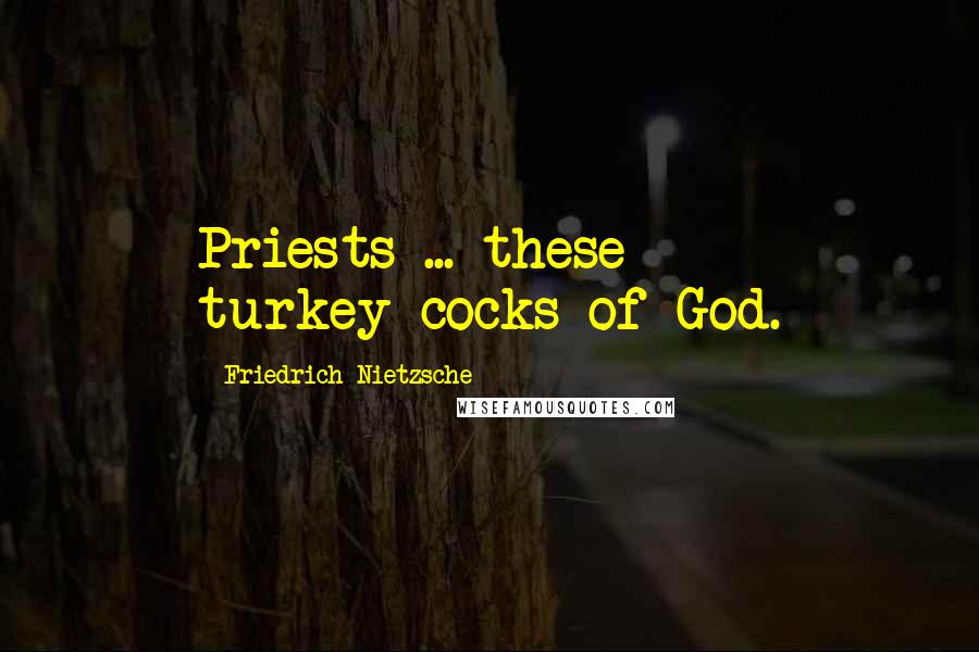 Friedrich Nietzsche Quotes: Priests ... these turkey-cocks of God.