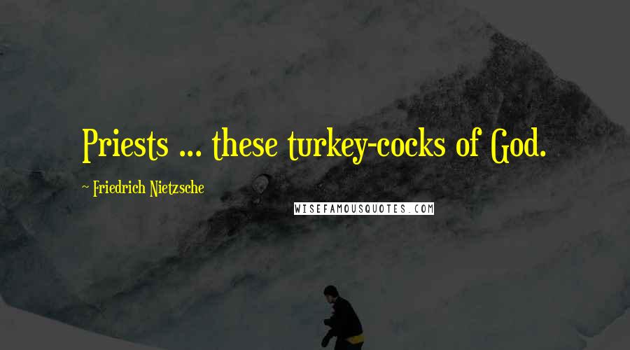 Friedrich Nietzsche Quotes: Priests ... these turkey-cocks of God.