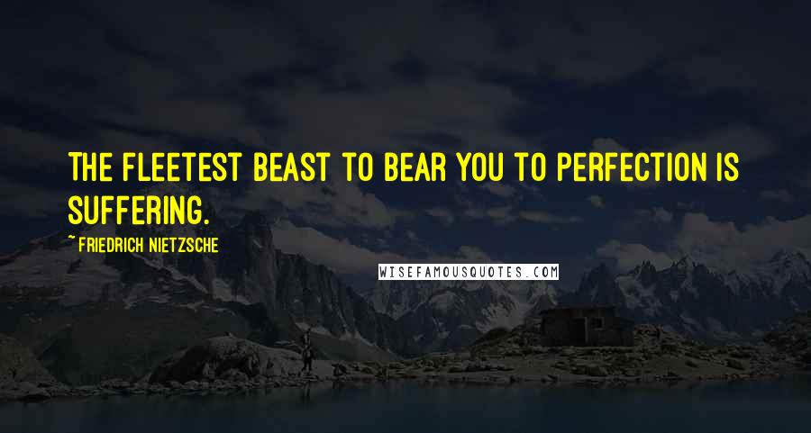 Friedrich Nietzsche Quotes: The fleetest beast to bear you to perfection is suffering.