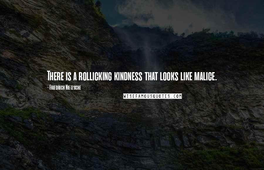 Friedrich Nietzsche Quotes: There is a rollicking kindness that looks like malice.