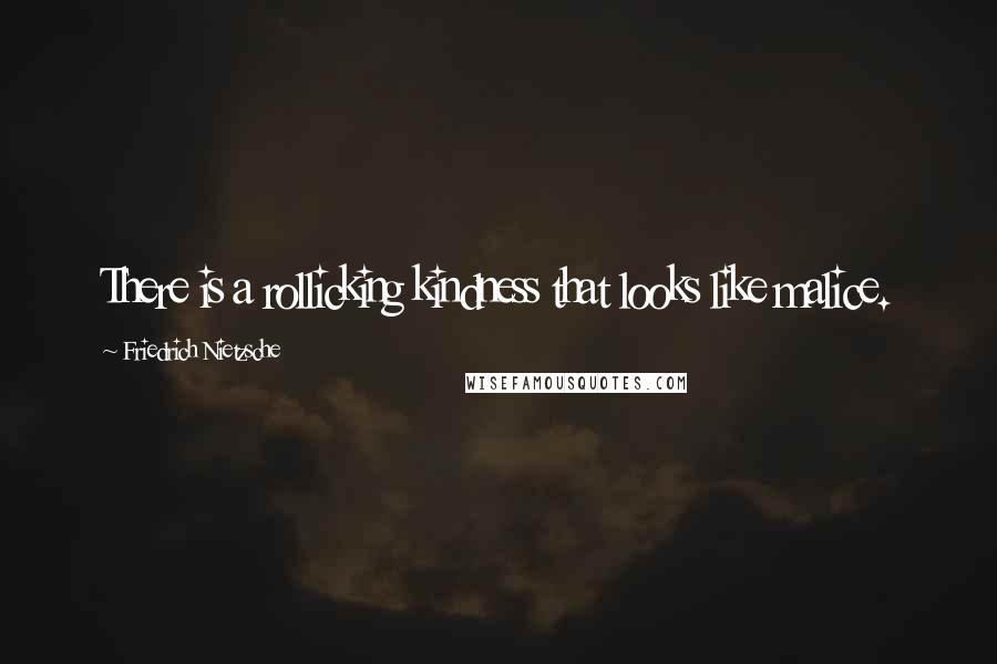 Friedrich Nietzsche Quotes: There is a rollicking kindness that looks like malice.