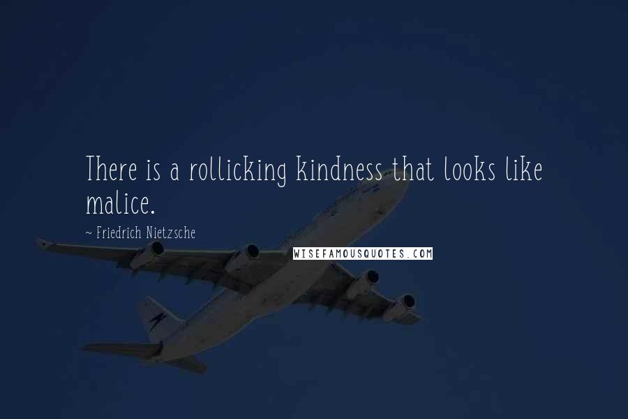 Friedrich Nietzsche Quotes: There is a rollicking kindness that looks like malice.