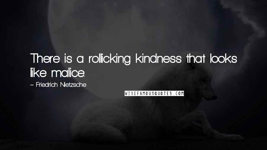 Friedrich Nietzsche Quotes: There is a rollicking kindness that looks like malice.