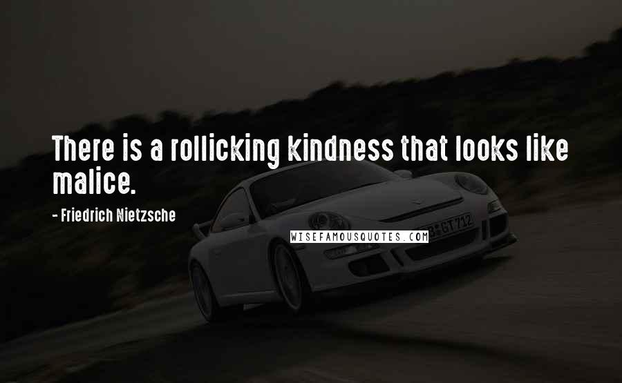 Friedrich Nietzsche Quotes: There is a rollicking kindness that looks like malice.