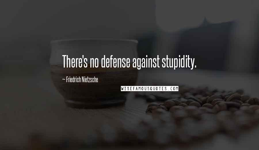 Friedrich Nietzsche Quotes: There's no defense against stupidity.