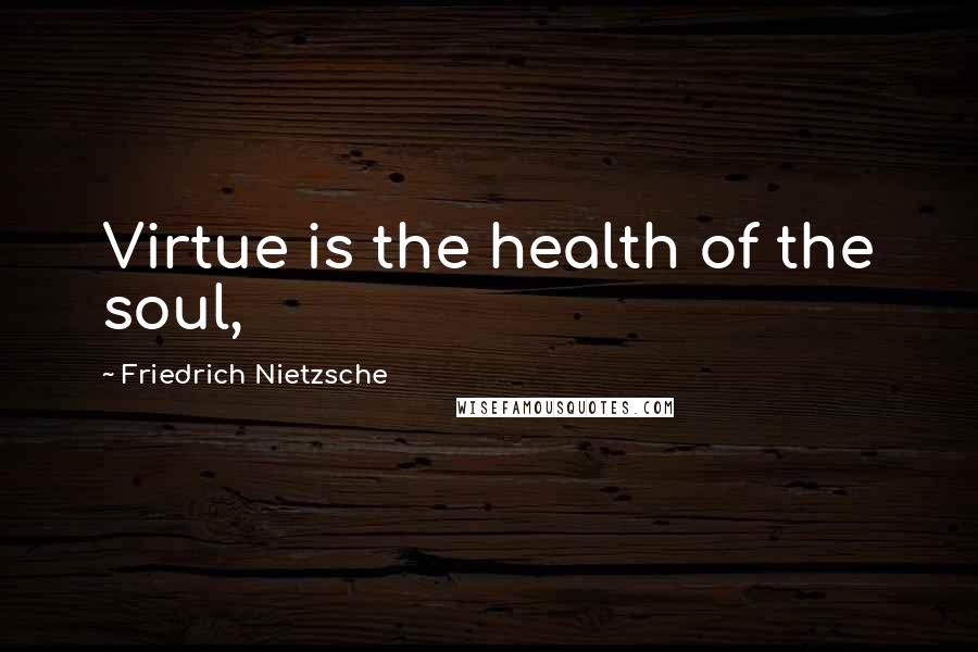 Friedrich Nietzsche Quotes: Virtue is the health of the soul,