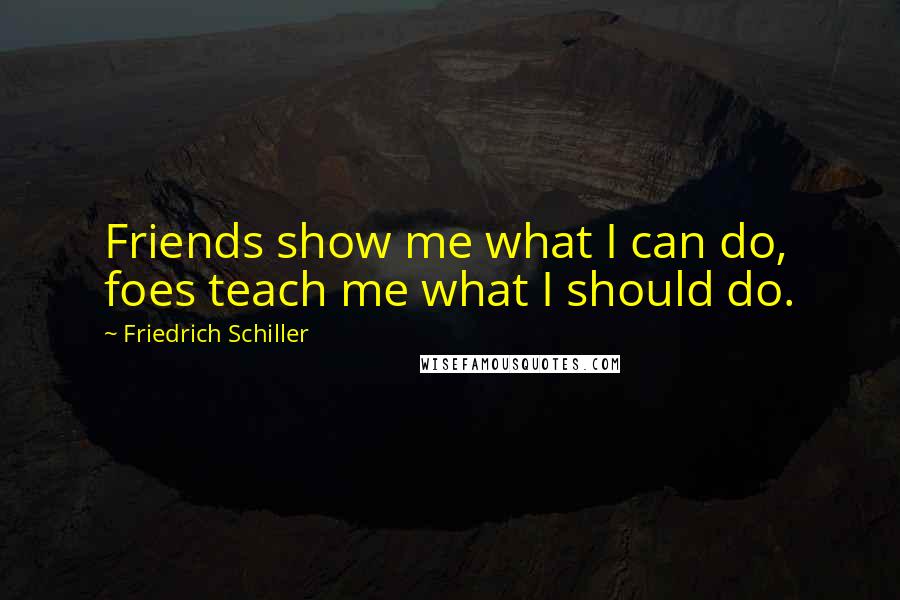 Friedrich Schiller Quotes: Friends show me what I can do, foes teach me what I should do.