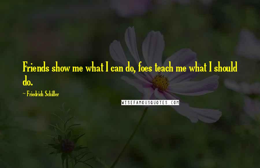 Friedrich Schiller Quotes: Friends show me what I can do, foes teach me what I should do.