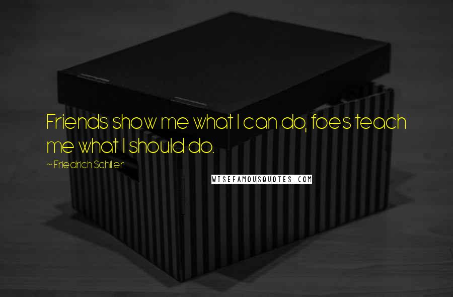 Friedrich Schiller Quotes: Friends show me what I can do, foes teach me what I should do.