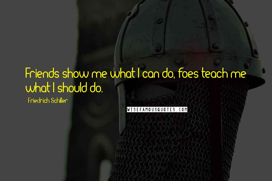 Friedrich Schiller Quotes: Friends show me what I can do, foes teach me what I should do.