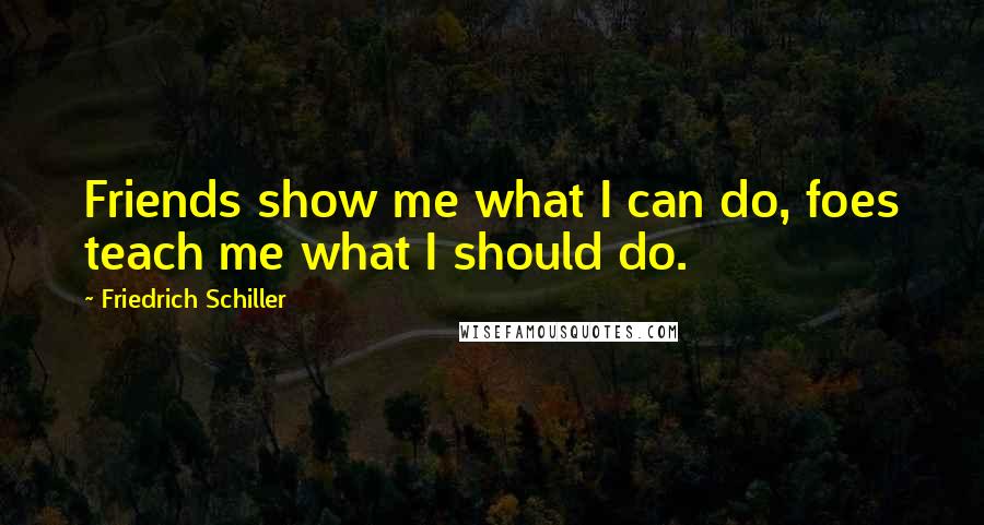 Friedrich Schiller Quotes: Friends show me what I can do, foes teach me what I should do.