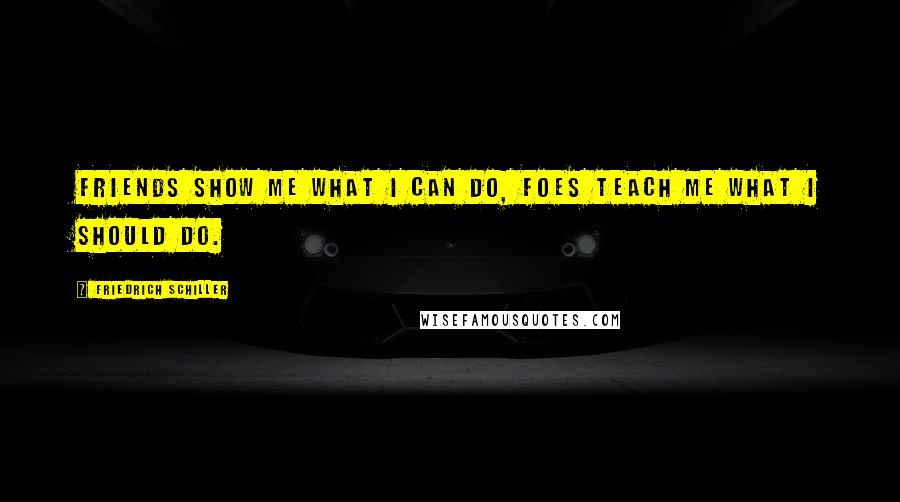 Friedrich Schiller Quotes: Friends show me what I can do, foes teach me what I should do.