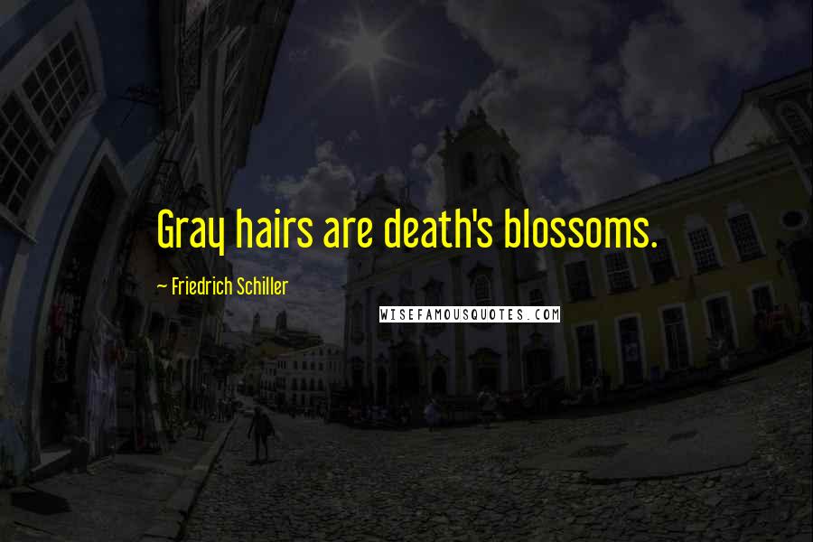 Friedrich Schiller Quotes: Gray hairs are death's blossoms.