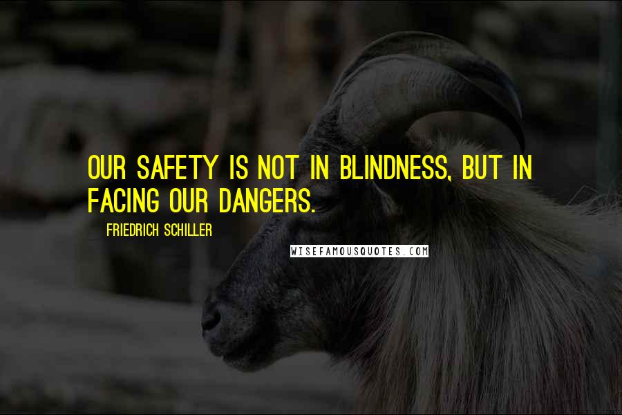 Friedrich Schiller Quotes: Our safety is not in blindness, but in facing our dangers.