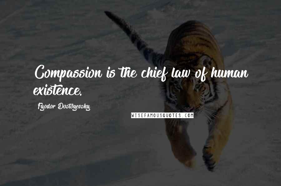 Fyodor Dostoyevsky Quotes: Compassion is the chief law of human existence.