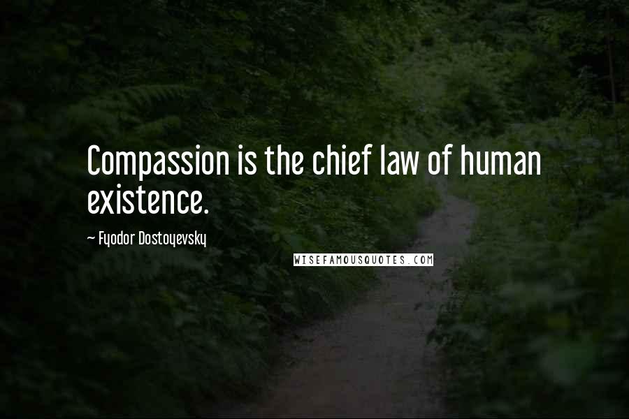 Fyodor Dostoyevsky Quotes: Compassion is the chief law of human existence.