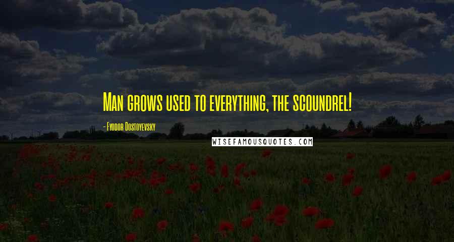 Fyodor Dostoyevsky Quotes: Man grows used to everything, the scoundrel!