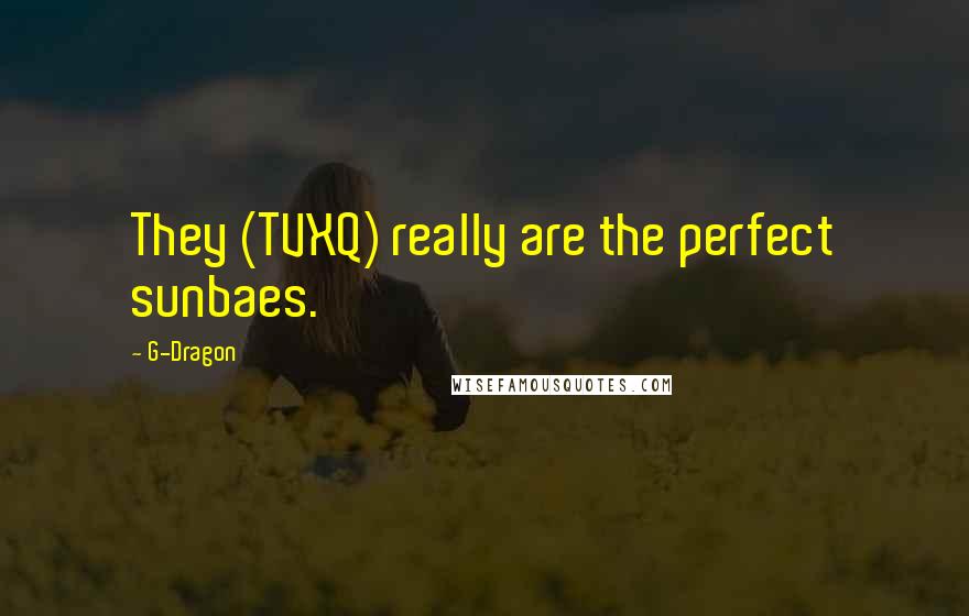 G-Dragon Quotes: They (TVXQ) really are the perfect sunbaes.