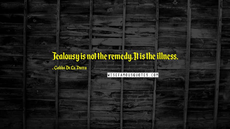 Gabbo De La Parra Quotes: Jealousy is not the remedy.It is the illness.