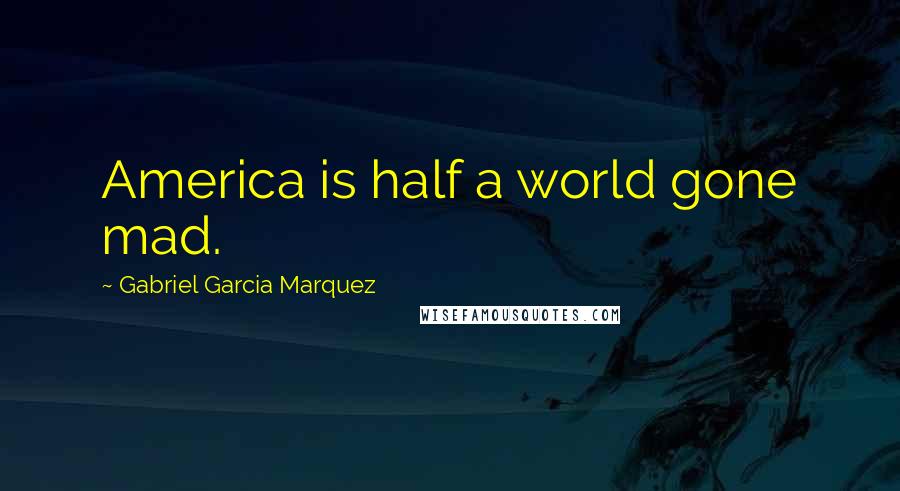 Gabriel Garcia Marquez Quotes: America is half a world gone mad.