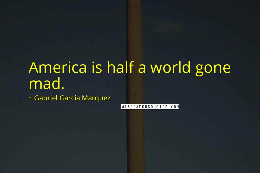 Gabriel Garcia Marquez Quotes: America is half a world gone mad.