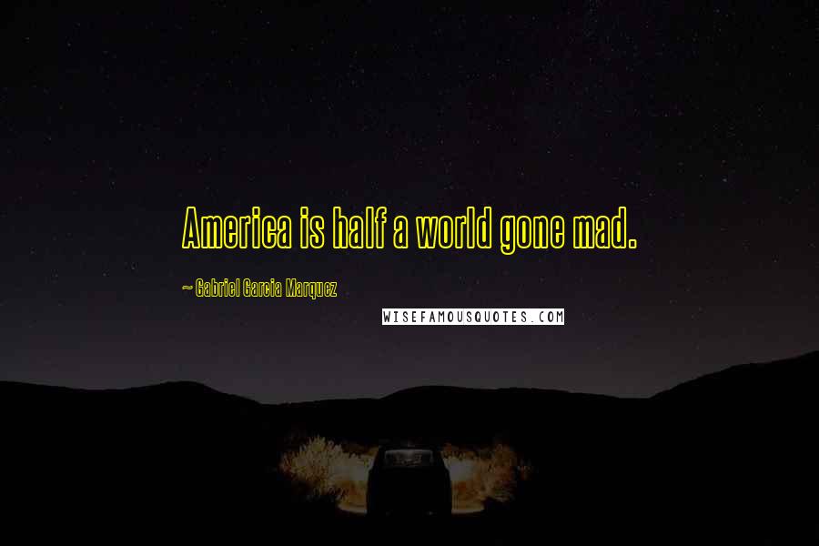 Gabriel Garcia Marquez Quotes: America is half a world gone mad.