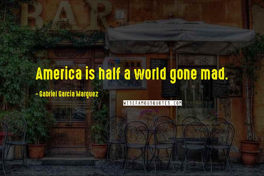 Gabriel Garcia Marquez Quotes: America is half a world gone mad.