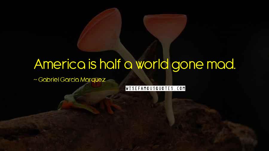 Gabriel Garcia Marquez Quotes: America is half a world gone mad.