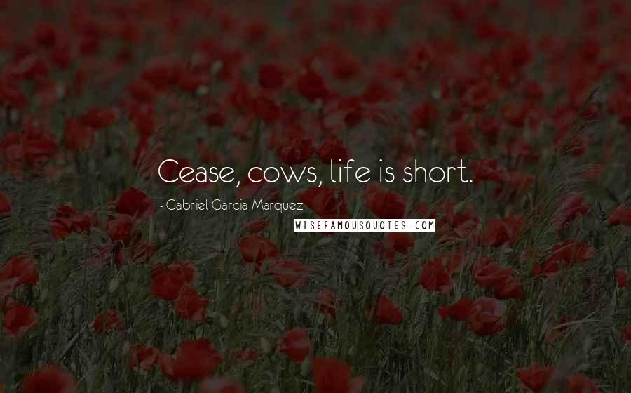 Gabriel Garcia Marquez Quotes: Cease, cows, life is short.