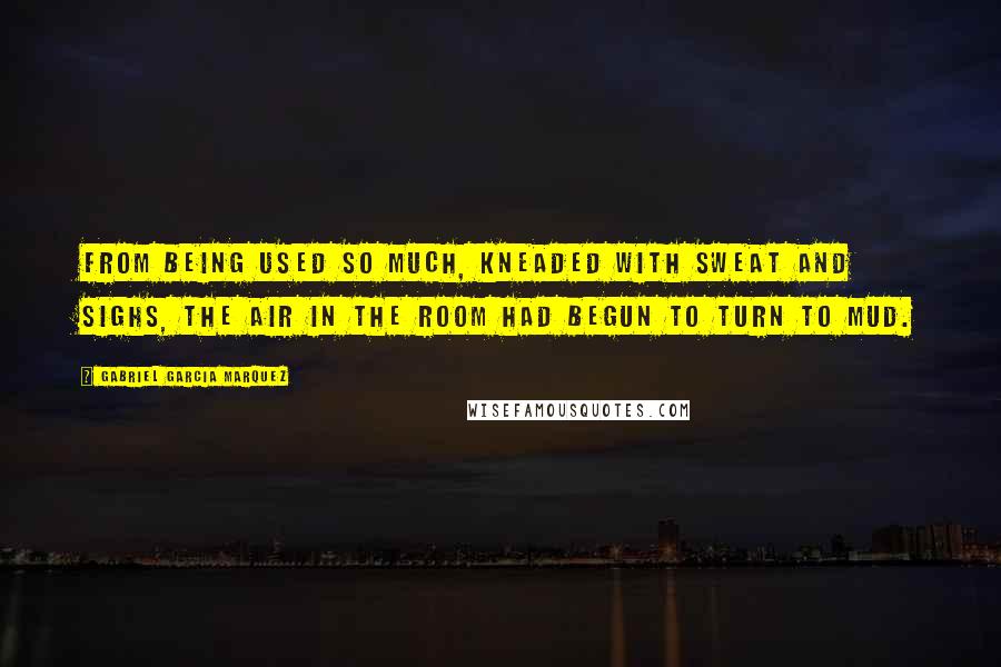 Gabriel Garcia Marquez Quotes: From being used so much, kneaded with sweat and sighs, the air in the room had begun to turn to mud.