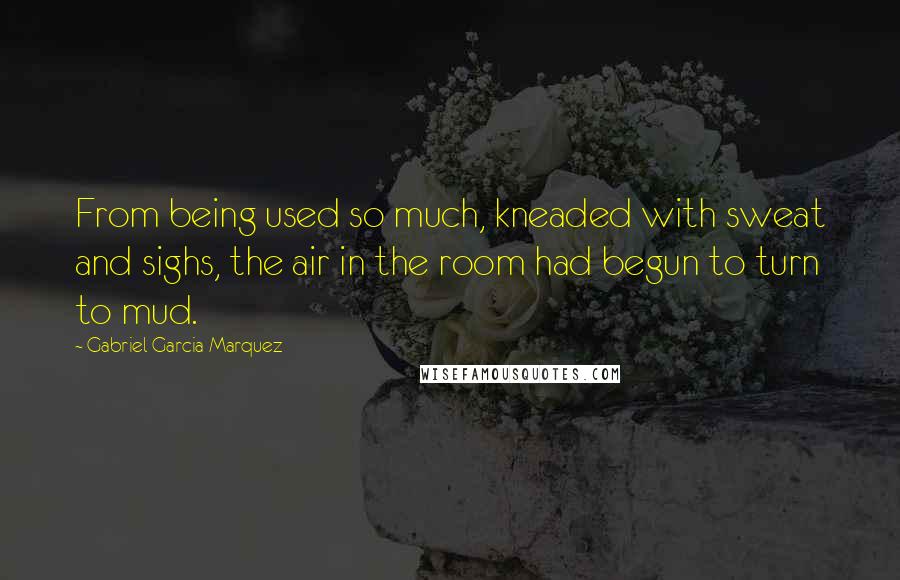 Gabriel Garcia Marquez Quotes: From being used so much, kneaded with sweat and sighs, the air in the room had begun to turn to mud.