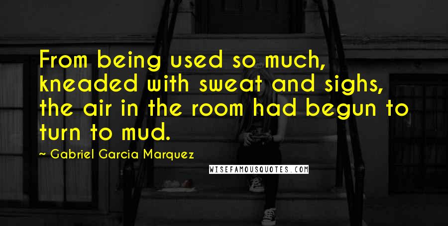 Gabriel Garcia Marquez Quotes: From being used so much, kneaded with sweat and sighs, the air in the room had begun to turn to mud.