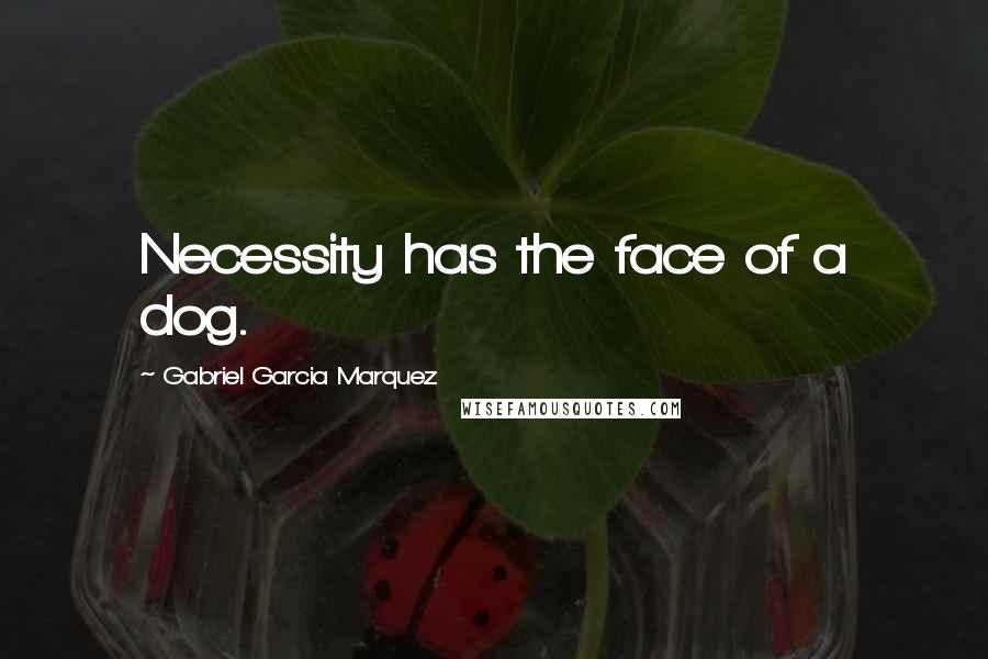 Gabriel Garcia Marquez Quotes: Necessity has the face of a dog.