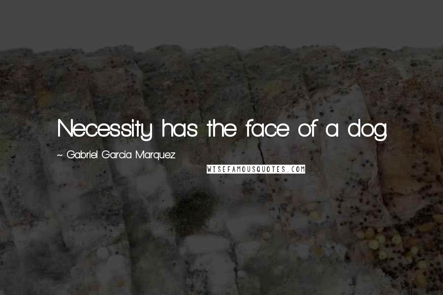 Gabriel Garcia Marquez Quotes: Necessity has the face of a dog.