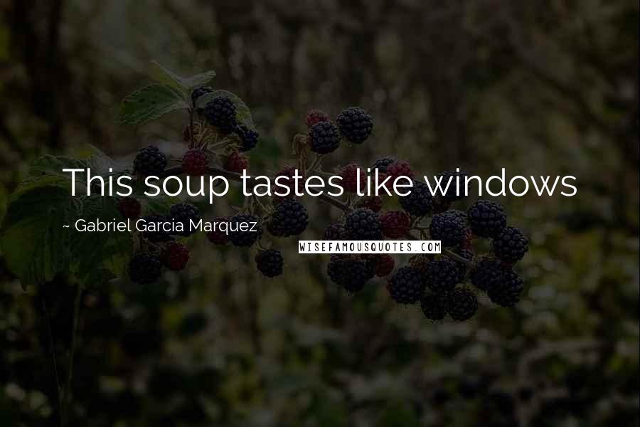 Gabriel Garcia Marquez Quotes: This soup tastes like windows