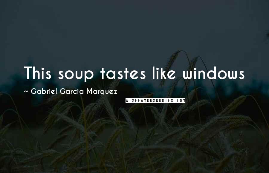 Gabriel Garcia Marquez Quotes: This soup tastes like windows