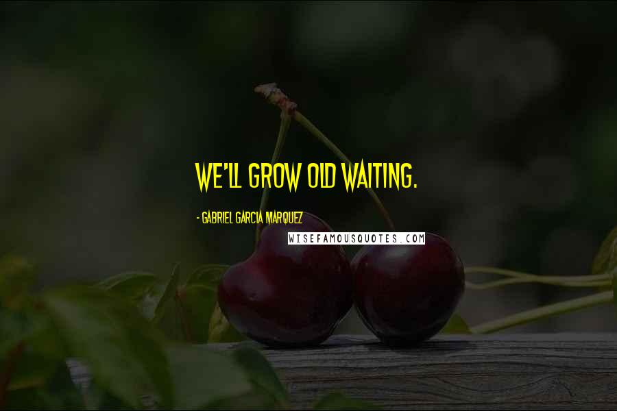 Gabriel Garcia Marquez Quotes: We'll grow old waiting.