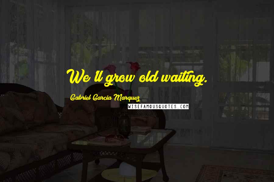 Gabriel Garcia Marquez Quotes: We'll grow old waiting.