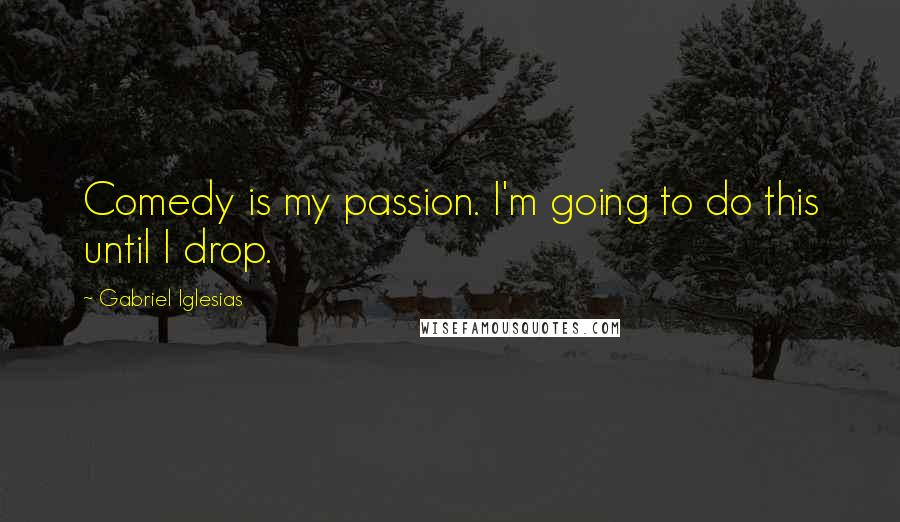 Gabriel Iglesias Quotes: Comedy is my passion. I'm going to do this until I drop.