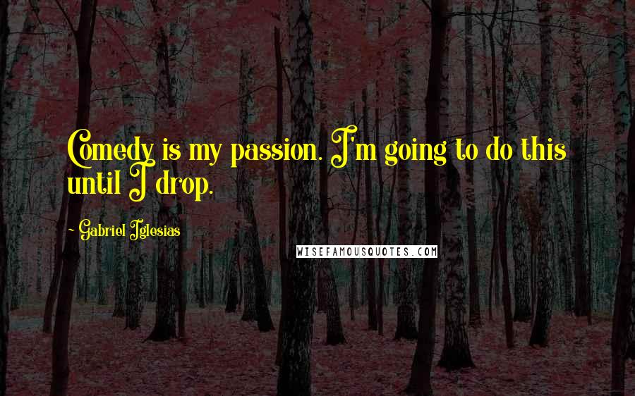 Gabriel Iglesias Quotes: Comedy is my passion. I'm going to do this until I drop.