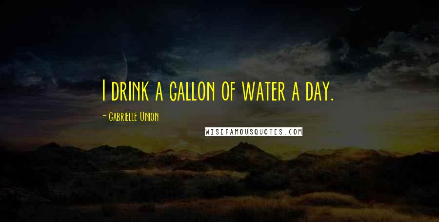 Gabrielle Union Quotes: I drink a gallon of water a day.