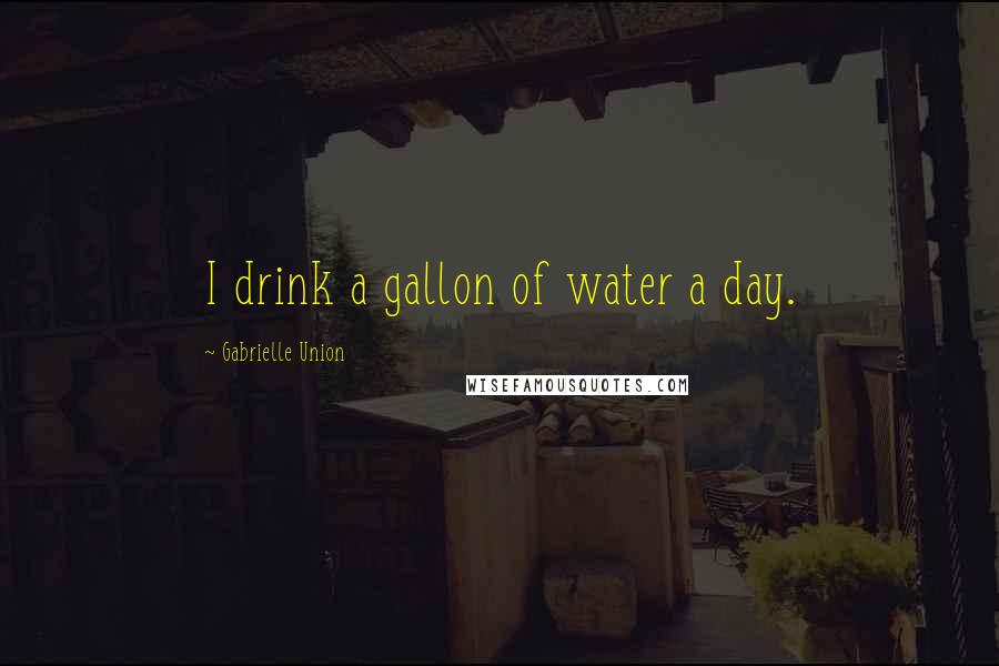 Gabrielle Union Quotes: I drink a gallon of water a day.