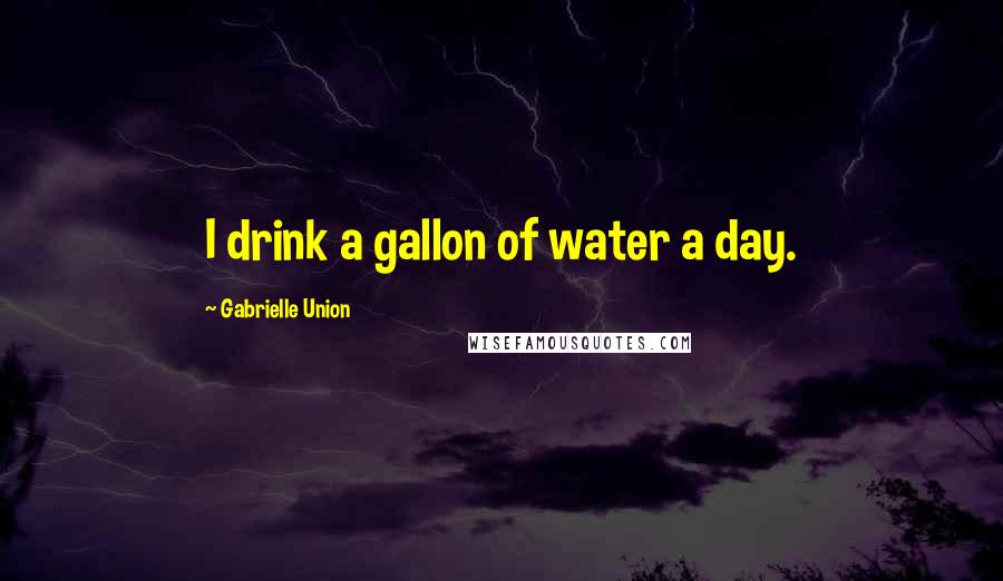 Gabrielle Union Quotes: I drink a gallon of water a day.