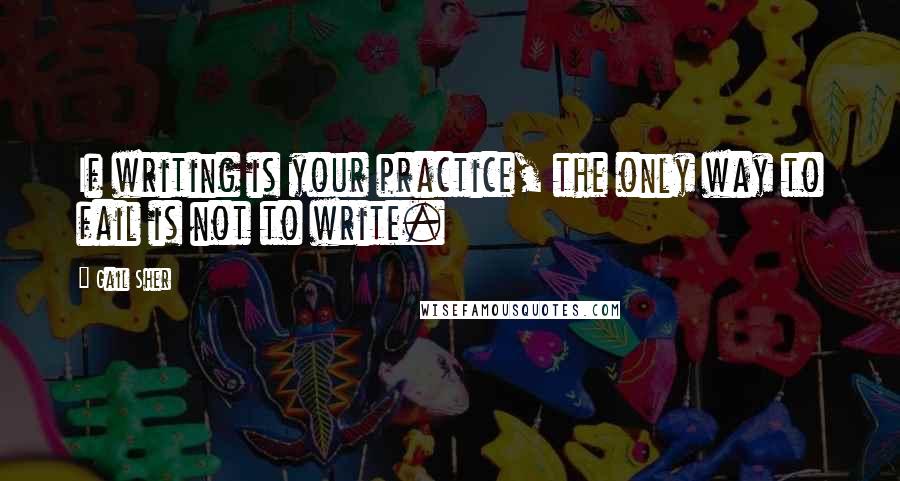 Gail Sher Quotes: If writing is your practice, the only way to fail is not to write.