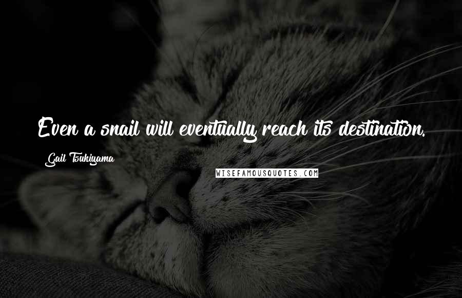 Gail Tsukiyama Quotes: Even a snail will eventually reach its destination.