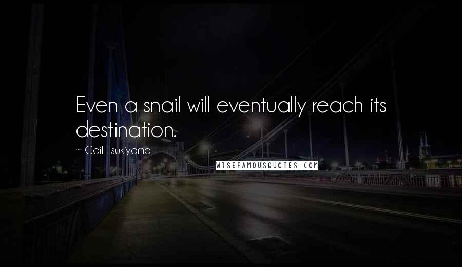 Gail Tsukiyama Quotes: Even a snail will eventually reach its destination.