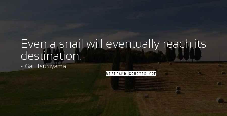 Gail Tsukiyama Quotes: Even a snail will eventually reach its destination.