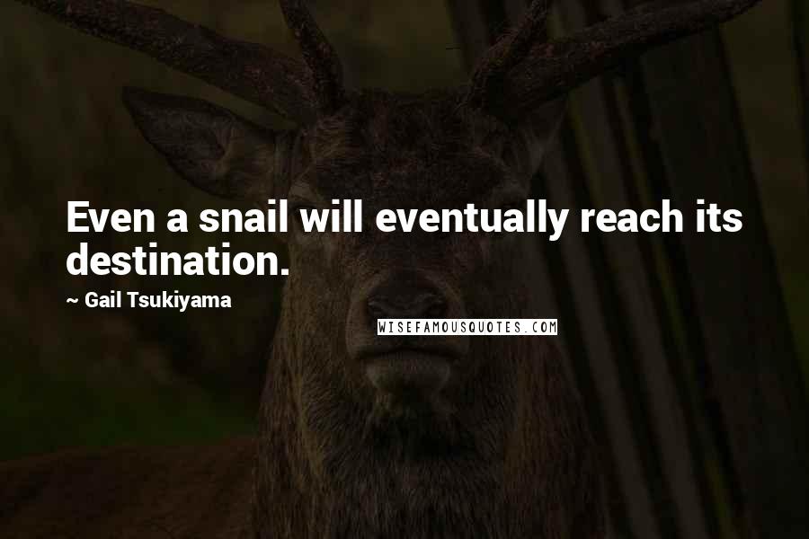 Gail Tsukiyama Quotes: Even a snail will eventually reach its destination.