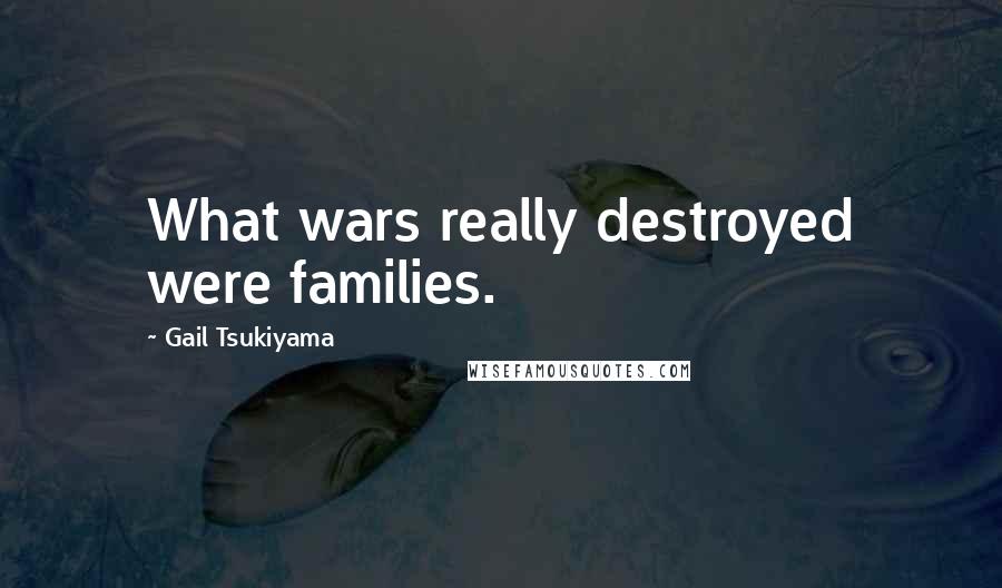 Gail Tsukiyama Quotes: What wars really destroyed were families.